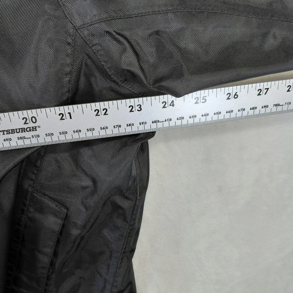 Grundens Gage Technical Gear Mens Large Black Hooded Rain Jacket Shell Full Zip